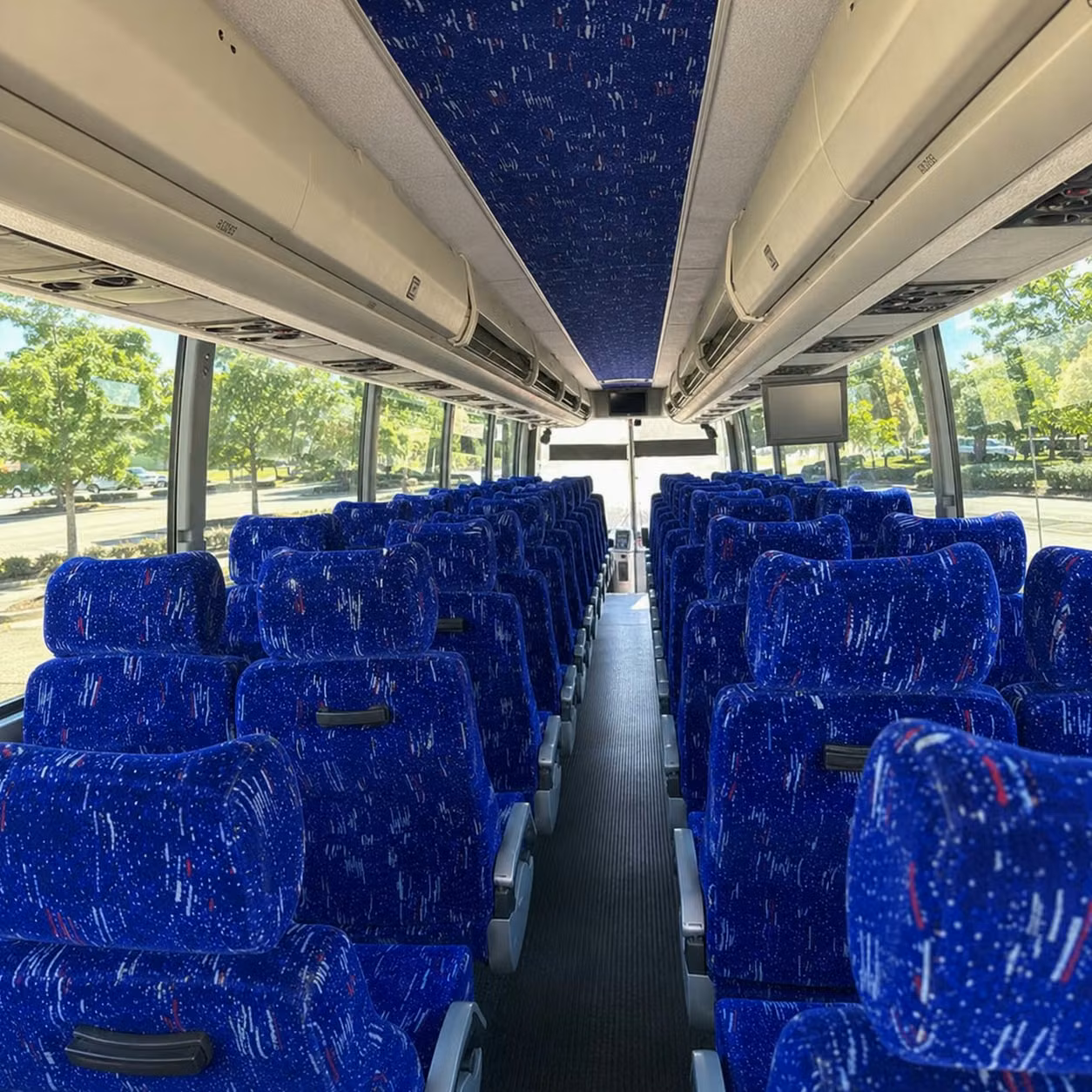 56 passenger charter bus interior